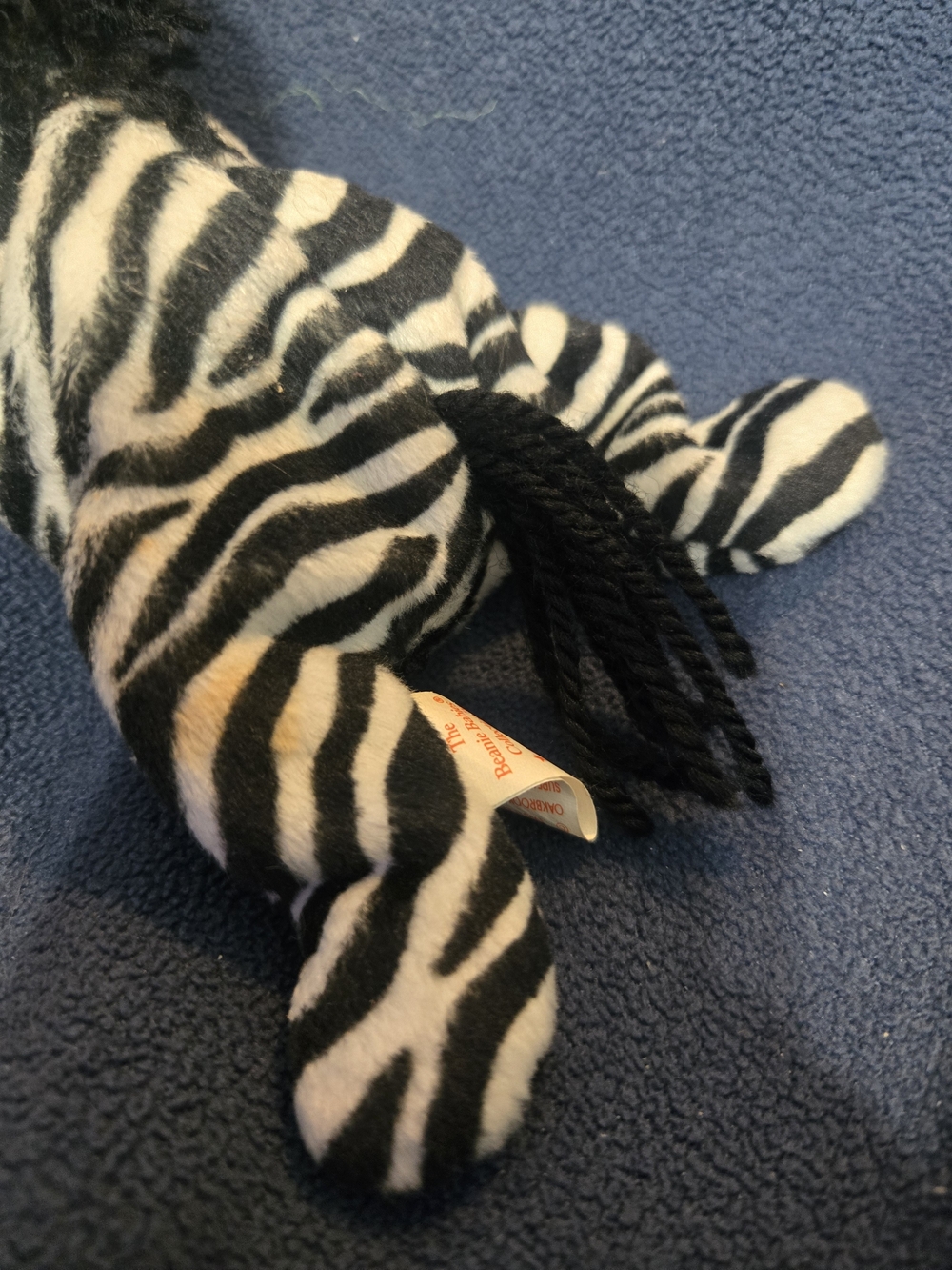 Ty Beanie Baby Ziggy Zebra 1995 Style 4063 With Tag - Picture 6 of 9